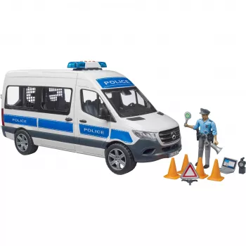 Mercedes-Benz Polizei Sprinter set con figura e modulo luci/suoni