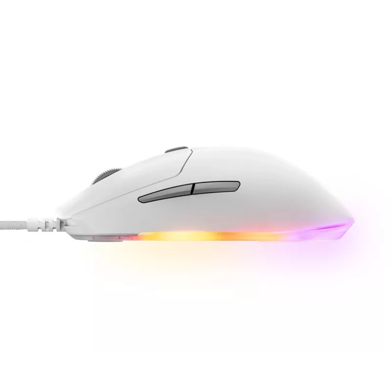 SteelSeries Rival 3 Gen 2 mouse gaming, bianco