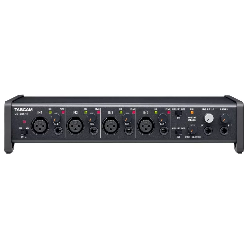 Tascam US-4x4HR interfaccia audio/MIDI USB ad alta risoluzione, 4 ingressi / 4 uscite