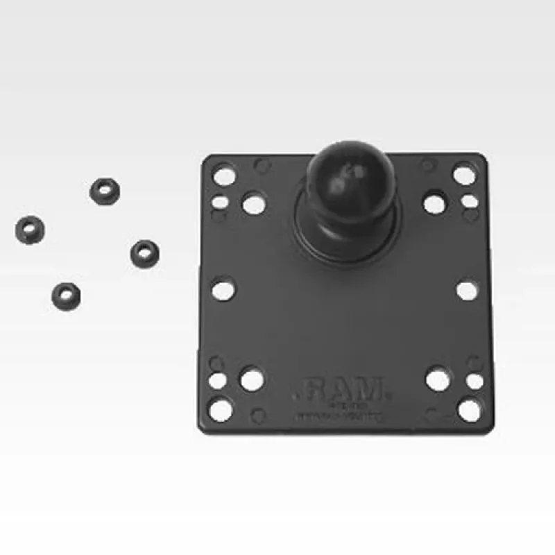 Piastra VESA RAM Mounts 100x100mm con sfera nero 121mm