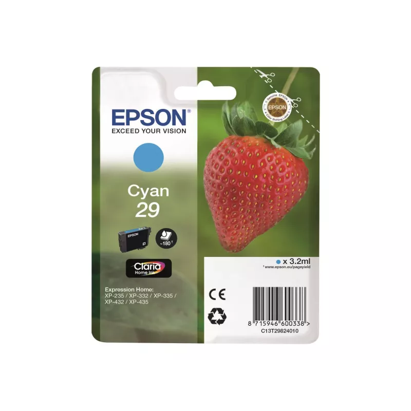 Cartuccia d'inchiostro Epson Strawberry 29 C 1 pz. originale resa standard ciano