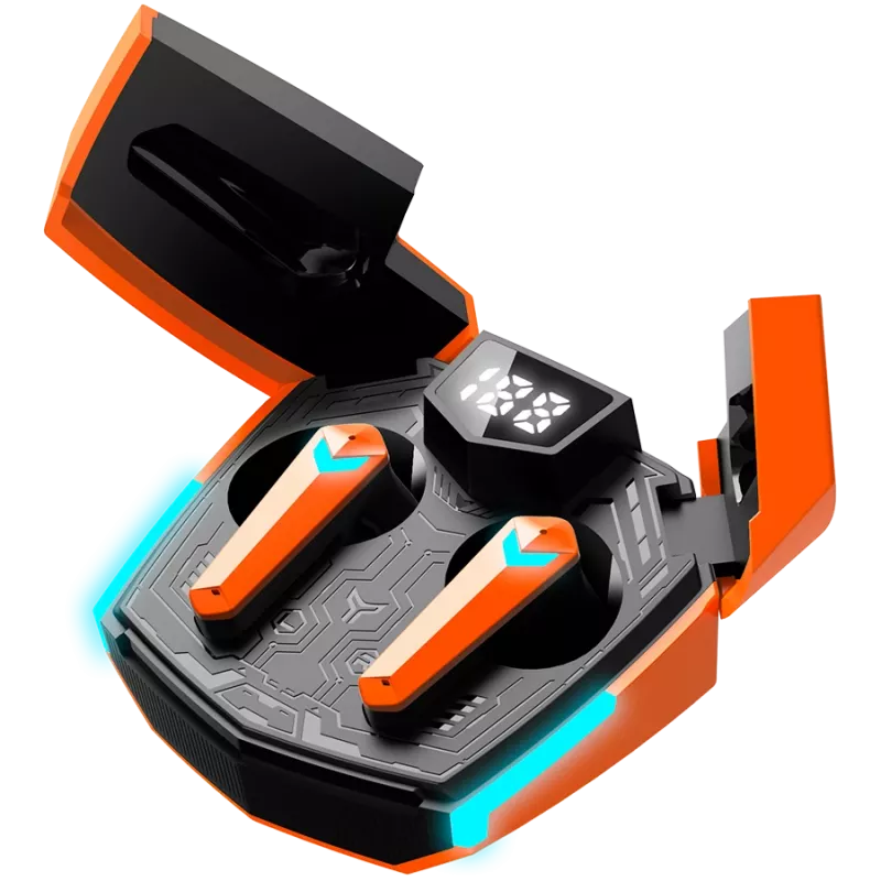 Canyon GTWS-2 Cuffie Wireless Ear-Hook Gaming USB Type-C Dock di ricarica Arancione (CND-GTWS2O)