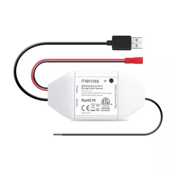 Interruttore smart per garage Meross MSG100HK compatibile HomeKit — controllo Wi-Fi per porta garage singola