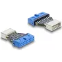 Adattatore DELOCK USB 5 Gbps header a 20 pin (connettore femmina a pettine) a USB-B 5Gbps