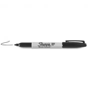 Sharpie pennarello indelebile punta fine, nero, 12 pezzi