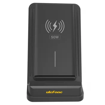 UleFone caricabatterie da interno per smartphone WCS01 – 50 W USB Type-C, ricarica rapida wireless, nero