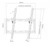 Sunne 32-55-ET staffa a parete inclinabile per TV, 32-55 pollici (81-140 cm), max 35 kg, nero