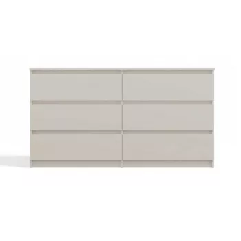 Comodino MALWA M6/140 di top e shop — 6 cassetti, 1380×400×750 mm, laminato cashmere