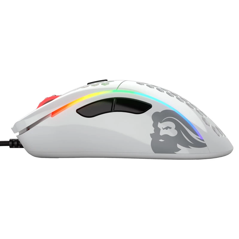 Glorious Model D mouse da gaming - bianco, lucido + Grip Tape - nero