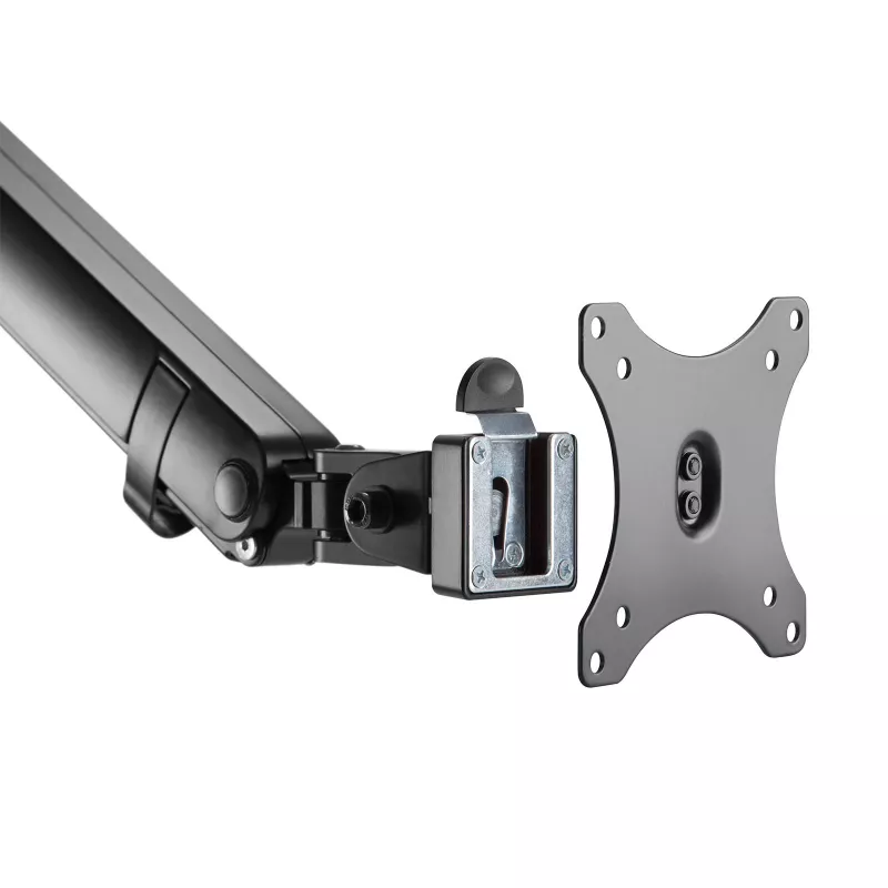 Braccio per monitor SILVERSTONE SST-ARM13 — supporto singolo regolabile in altezza compatibile VESA, argento