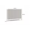 KAMARO 2D comodino stretto, colore cashmere