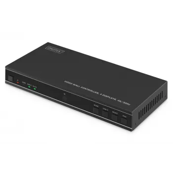 Controller video wall DIGITUS DS-55358 – 4 display, fino a 4K (3840×2160) @30Hz, DisplayPort 1.2a, case in metallo, controllo a pulsanti