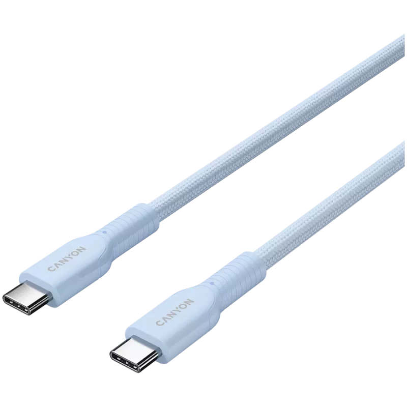 CANYON cavo OnWire 60CL C-C 60W COLOR intrecciato 1m azzurro