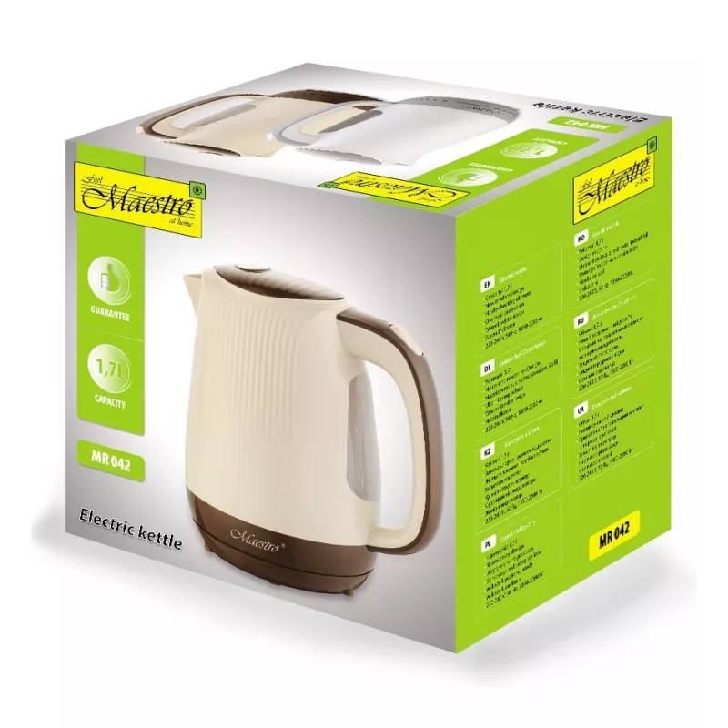 Bollitore Feel-Maestro MR042 bianco 1,7 L grigio, bianco 2200 W