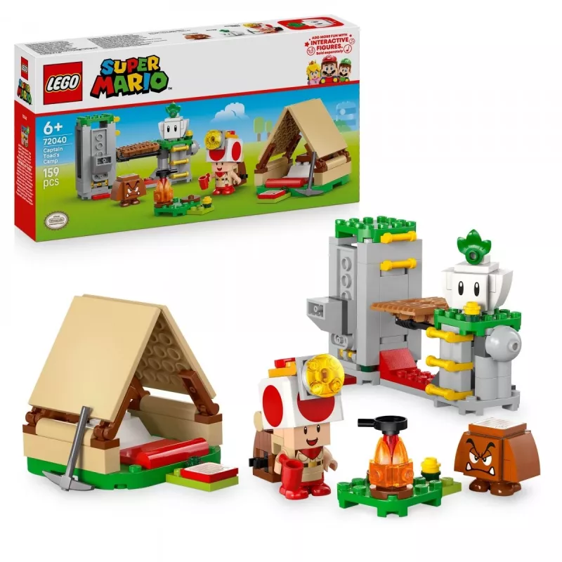 Giocattolo da costruzione LEGO Captain Toads Camp Set 72040 con funzioni interattive Super Mario