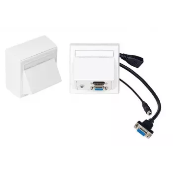 Vivolink WI221192 placca HDMI + VGA + 3,5 mm bianco