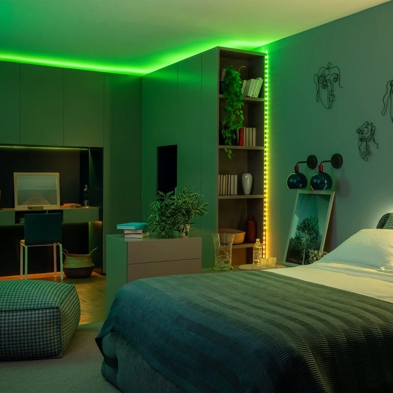 Festa luminosa LED Twinkly TWD200STP-TEU striscia multicolore per interni, distanza 5 cm, IP20, cavo trasparente