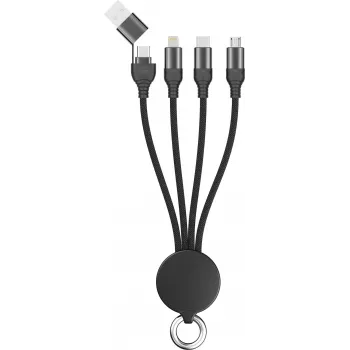 Cavo USB 2GO 797363 USB A/USB C USB C/Micro-USB B/Lightning nero