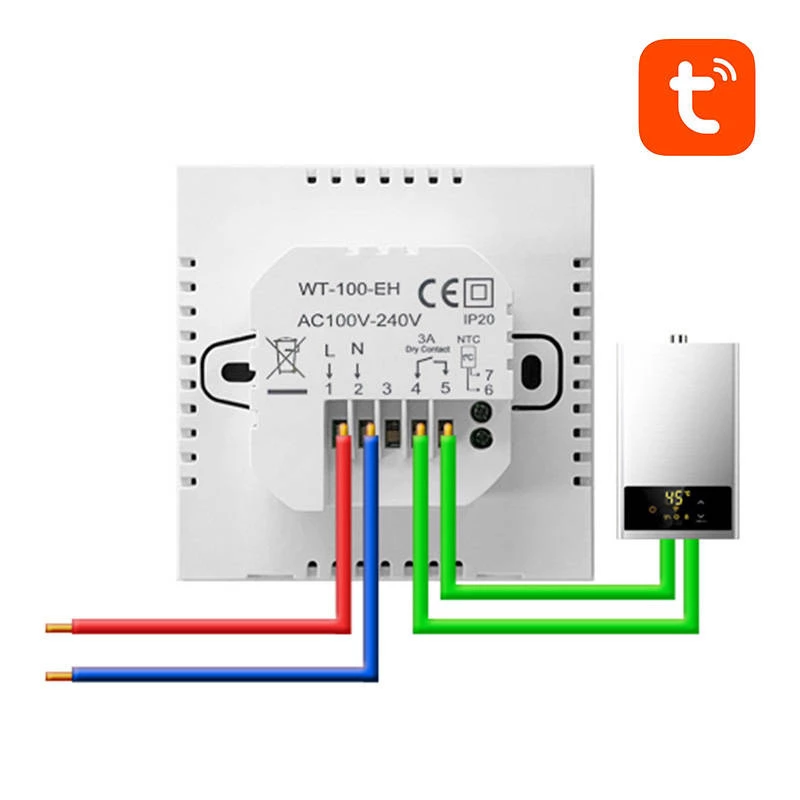 Termostato smart Avatto ZWT100 Zigbee 3A Tuya – controllo termostato con connettività Zigbee, uscita 3A