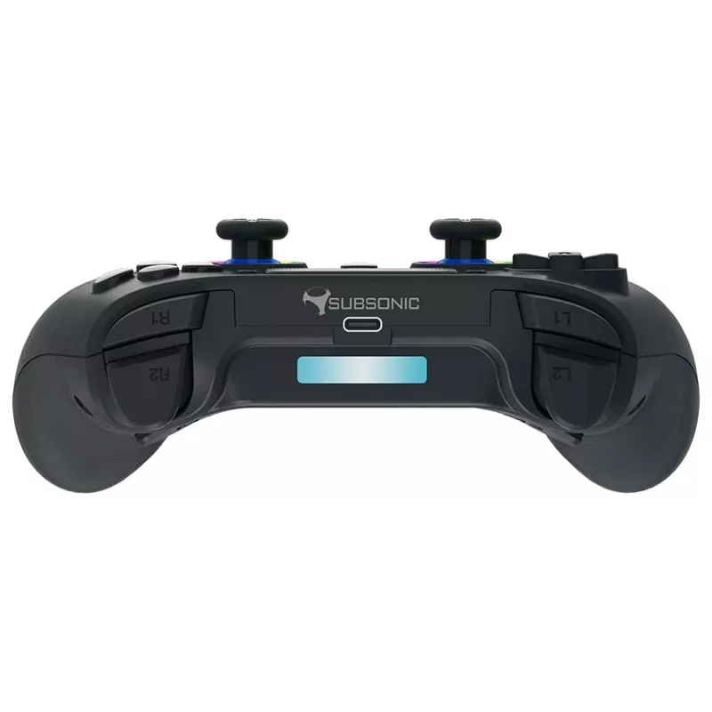 Gamepad Subsonic PS5 Wireless LED Controller nero D-pad Home Opzioni Condividi