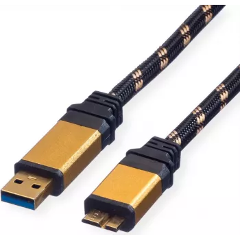 Cavo ROLINE Gold USB 3.0, USB A - Micro B ST/ST 0,8m (11.02.8878)