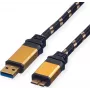 Cavo ROLINE Gold USB 3.0, USB A - Micro B ST/ST 0,8m (11.02.8878)