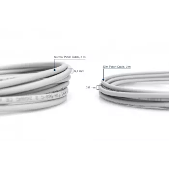 Cavo di rete Digitus CAT 6 U/FTP patch cord sottile RJ-45 Cat6 1m grigio