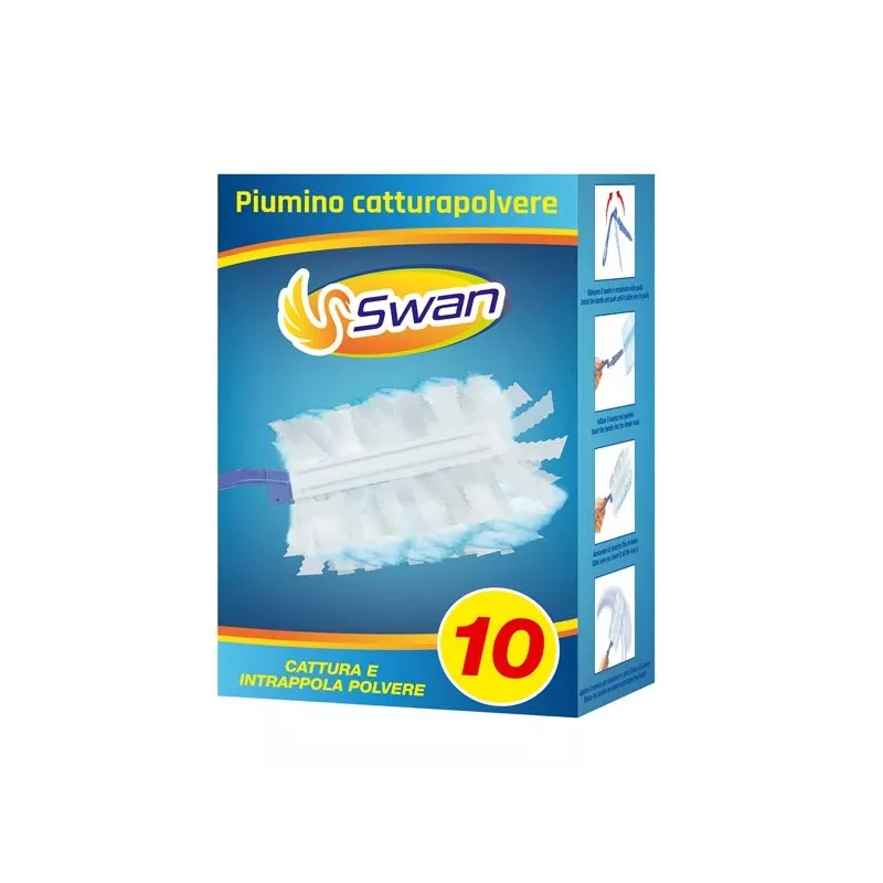 Set piumino per la polvere Beper C203PUL004 con 10 ricariche — set piumino a mano, teste in microfibra sostituibili