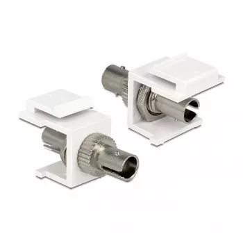 Delock 86348 modulo Keystone adattatore ST Simplex, bianco