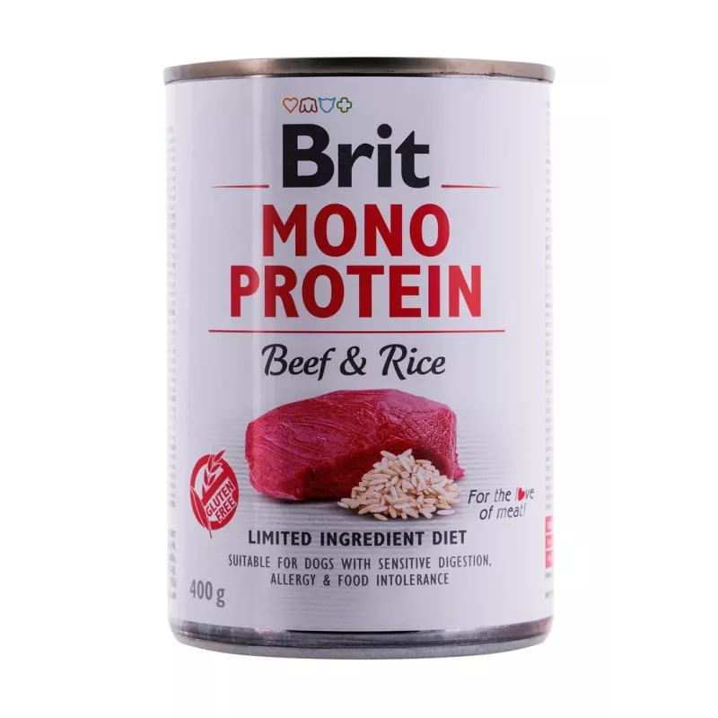 BRIT Mono Protein Beef & Rice - cibo umido per cani - 400g