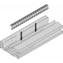SCHROFF HORIZ.RAIL H VT 84HP EMC - accessorio per rack (24576084)