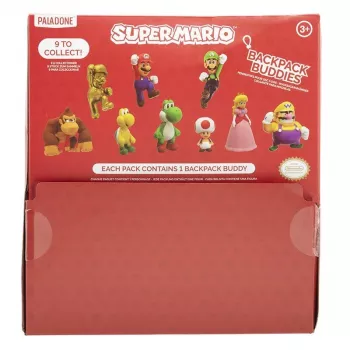 Portachiavi Backpack Buddies Paladone Super Mario VKE confezione da 24 pz – personaggi assortiti, accessori da collezione