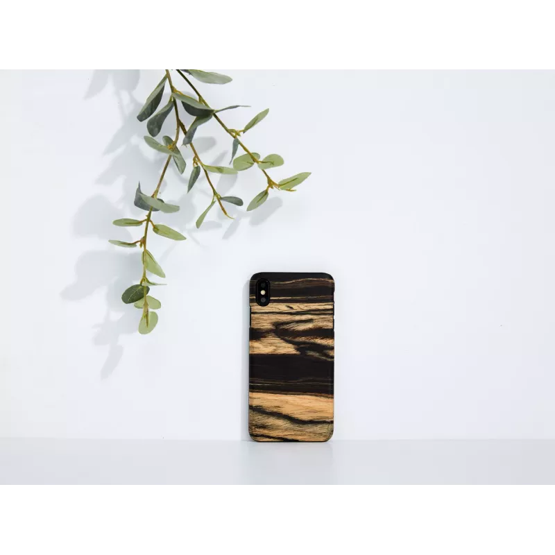 Custodia per cellulare man and wood per iPhone XS Max – tonalità ebano bianco nero