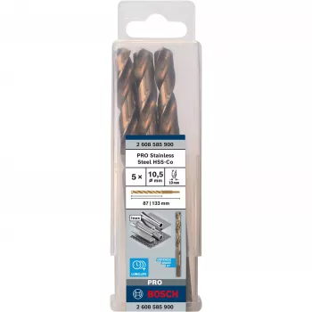 Set di punte elicoidali Bosch HSS Cobalt 2608585900 5 pezzi
