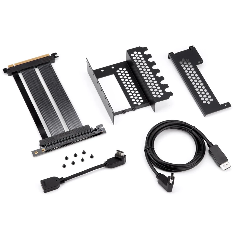 CableMod staffa PCI-e verticale, PCI-e 4.0 Edition, HDMI + DisplayPort, nera