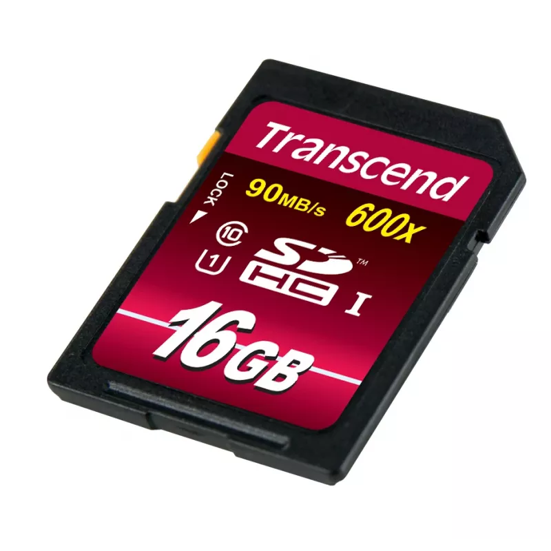 Memoria flash Transcend 16GB SDHC Classe 10 UHS-I 600x TS16GSDHC10U1