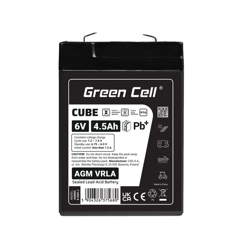Batteria AGM VRLA 6V 4,5Ah IP54