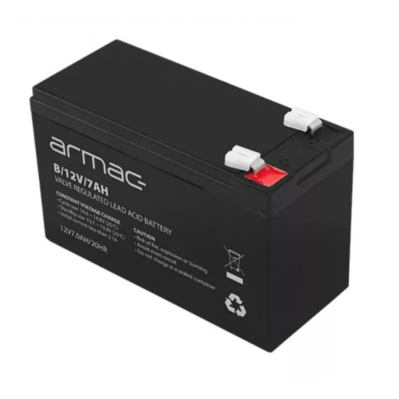 Batteria per UPS ARMAC B/12V/7AH — piombo-acido AGM 12V 7Ah, corrente di scarica max 110A, case ABS