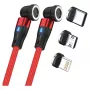 Cavo USB RealPower MagneticCharge2 1 m rosso ricarica rapida trasferimento dati