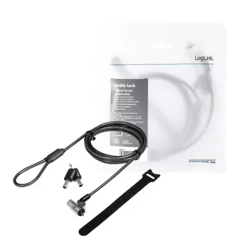 Lucchetto a cavo LogiLink NBS012 nero argento