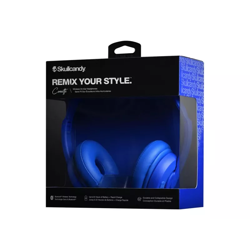 Skullcandy | Cuffie wireless | Cassette | Wireless/Con cavo | On-Ear | Microfono | Wireless | blu