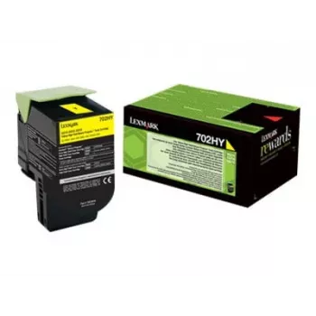Toner Lexmark Cartridge 702HY giallo 70C2HY0 3000 pagine