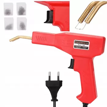Set saldatore per plastica / saldatore a stilo Extralink con 200 graffette