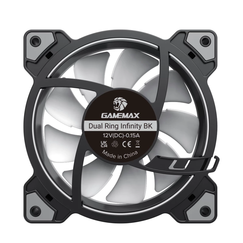 Gamemax | Ventola per case | DUAL RING INFINITY | Nero