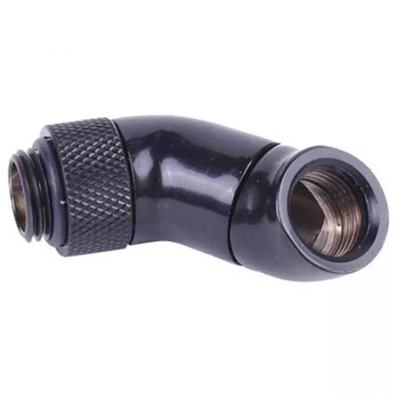 Alphacool HF adattatore angolare doppio 45° girevole G1/4 AG su G1/4 IG - Deep Black (17060)