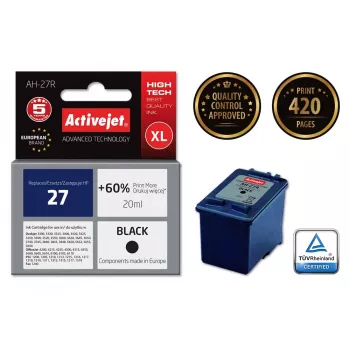 Inchiostro Activejet AH-27R (sostituto per HP 27 C8727A; Premium; 20 ml; nero)
