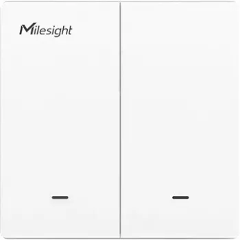 Interruttore a parete Milesight WS502-868M-3W-W11-EU LoRaWAN 3 fili 2 tasti per controllo luce