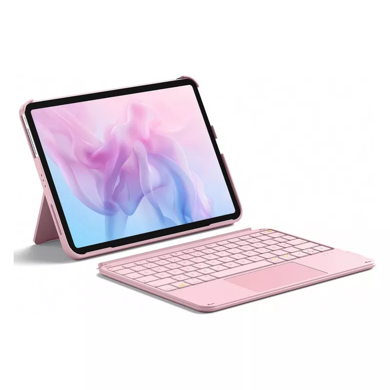 Inateck KB04122 Ace Touch custodia con tastiera per iPad 11 / iPad Air 4/5, QWERTZ, rosa