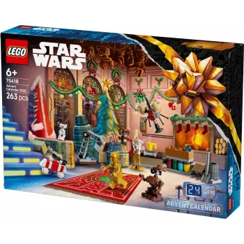 Calendario dell'Avvento LEGO Star Wars 2025 — set 75418, minifigure e modelli da costruire a tema natalizio