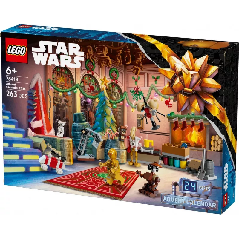 Calendario dell'Avvento LEGO Star Wars 2025 — set 75418, minifigure e modelli da costruire a tema natalizio